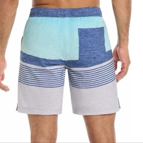 Hurley Volley Swim Shorts Swimming Trunks Board Shorts Blue Stripes XL NWT - Picture 2 of 10